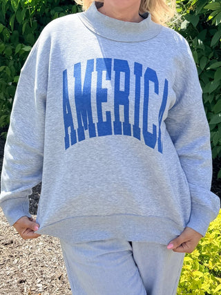 Reversible USA/Americana Collection Mockneck Sweatshirts - Limeberry Designs
