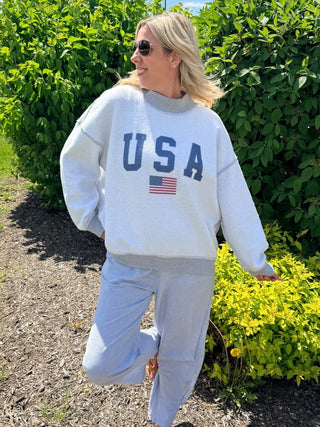 Reversible USA/Americana Collection Mockneck Sweatshirts - Limeberry Designs