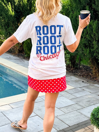 Root Root Root For Chicago Bella Graphic Tee Front & Back Print - Limeberry Designs
