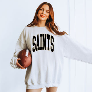 Saints Collegiate Letter Graphic Sweatshirt + Hoodie