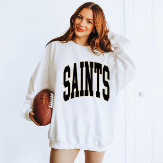 Saints Collegiate Letter Graphic Sweatshirt + Hoodie