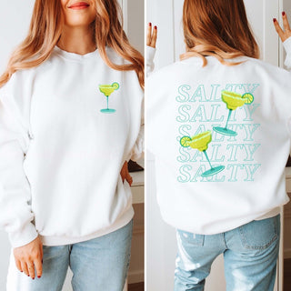 Salty Margaritas Front & Back Design Graphic Sweatshirt - Limeberry Designs