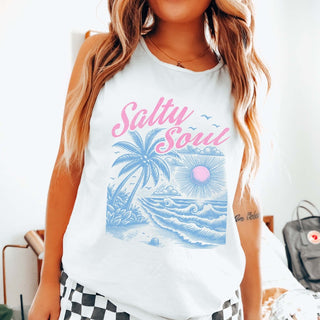 Salty Soul Comfort Color Tank - Limeberry Designs