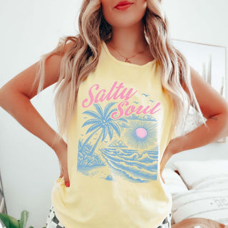 Salty Soul Comfort Color Tank - Limeberry Designs