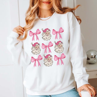 Santa Bow Collage Graphic Sweatshirt - Limeberry Designs