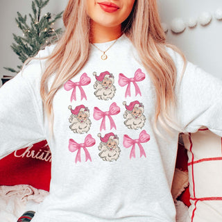 Santa Bow Collage Graphic Sweatshirt - Limeberry Designs