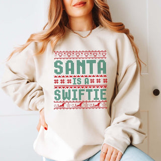 Santa Is A Swiftie Ugly Sweater Graphic Sweatshirt - Limeberry Designs