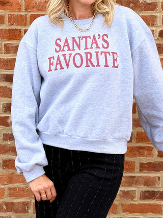 Balloon sleeve Christmas sweatshirt in soft fleece, sizes Small to 2X