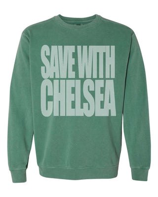 Save With Chelsea Beachy Comfort Color Sweatshirt - Limeberry Designs