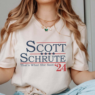 Scott Schrute Election 24 Graphic Tee - Limeberry Designs