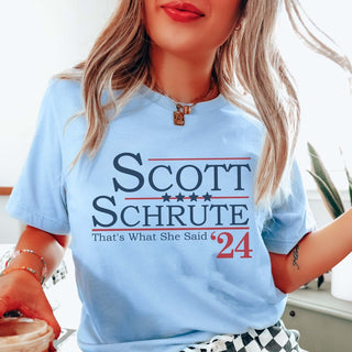 Scott Schrute Election 24 Graphic Tee - Limeberry Designs