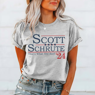 Scott Schrute Election 24 Wholesale Graphic Tee - Fast Shipping - Limeberry Designs