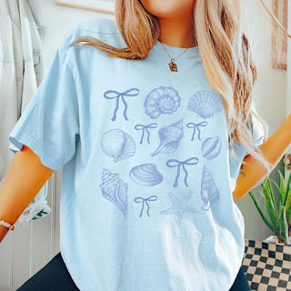 Shell & Bow Comfort Color Tee - Limeberry Designs