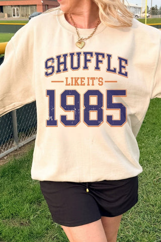 Shuffle Like It's 1985 Graphic Sweatshirt - Limeberry Designs