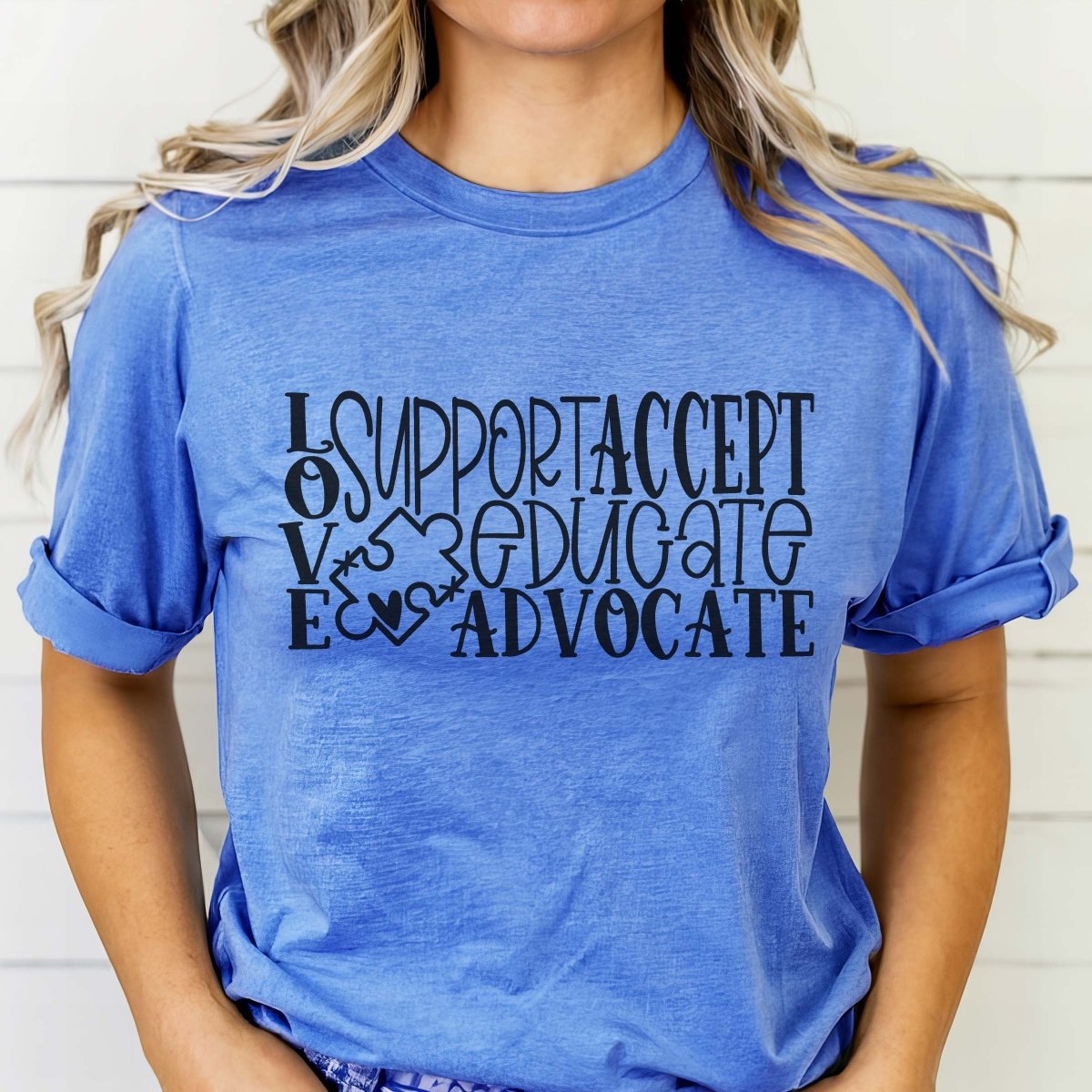 SMALL Love Accept Educate Advocate Tee - Limeberry Designs