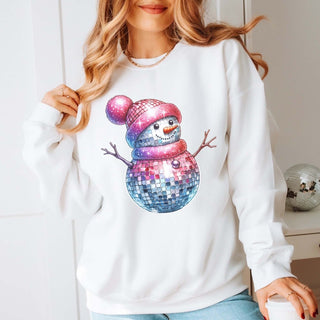 Snowman Disco Graphic Sweatshirt - Limeberry Designs