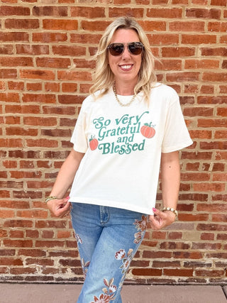 So Very Grateful and Blessed Boxy Comfort Color Tee - Limeberry Designs