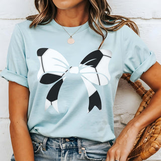 Soccer Large Bow Tee - Trendy Item - Limeberry Designs