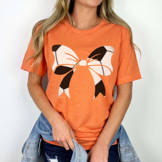 Soccer Large Bow Tee - Trendy Item - Limeberry Designs