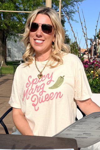 Spicy Marg Queen Boxy Comfort Color Graphic Tee - Limeberry Designs
