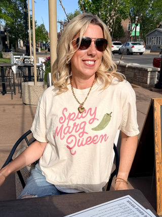 Spicy Marg Queen Boxy Comfort Color Graphic Tee - Limeberry Designs