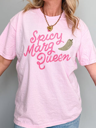 Spicy Marg Queen Comfort Color Graphic Tee - Limeberry Designs