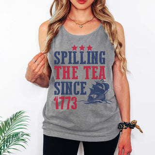 Spilling The Tea Since 1773 Comfort Color Tank - Limeberry Designs