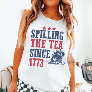 Spilling The Tea Since 1773 Comfort Color Tank - Limeberry Designs