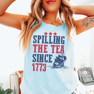 Spilling The Tea Since 1773 Comfort Color Tank - Limeberry Designs