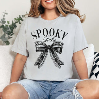 Spooky Girly Bow Bella Graphic Tee - Limeberry Designs