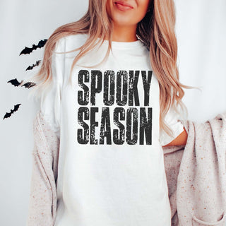 Spooky Season Distressed Comfort Color Graphic Tee - Limeberry Designs