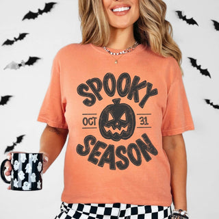 Spooky Season Pumpkin Wholesale Comfort Color Graphic Tee - Rapid Shipping - Limeberry Designs