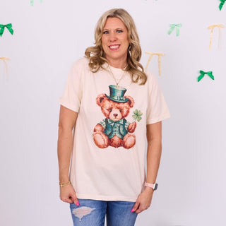 St. Pats Bear Comfort Color Tee - Limeberry Designs