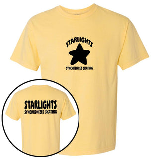 Starlights Synchronized Skating Front And Back Comfort Color Tee (Youth and Adult) - Limeberry Designs