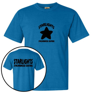 Starlights Synchronized Skating Front And Back Comfort Color Tee (Youth and Adult) - Limeberry Designs