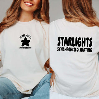 Starlights Synchronized Skating Front And Back Comfort Color Tee (Youth and Adult) - Limeberry Designs