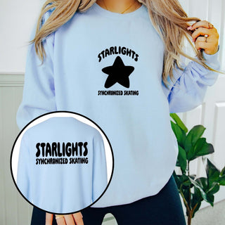 Starlights Synchronized Skating Front And Back Sweatshirt (Youth and Adult) - Limeberry Designs