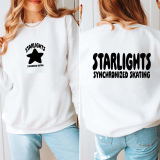 Starlights Synchronized Skating Front And Back Sweatshirt (Youth and Adult) - Limeberry Designs