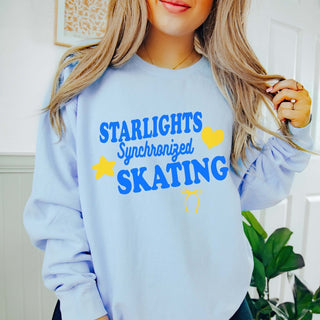 Starlights Synchronized Skating Heart Star Bow Sweatshirt (Youth and Adult) - Limeberry Designs