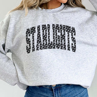 Starlights Varsity With Star Pattern Sweatshirt (Youth and Adult) - Limeberry Designs