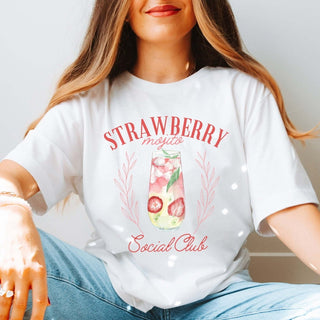 Strawberry Mojito Social Club Comfort Color Tee - Limeberry Designs