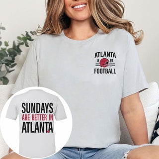 Sundays Are Better In Atlanta Bella Graphic Tee With Front And Back Design - Limeberry Designs