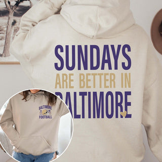 Sundays Are Better In Baltimore Graphic Hoodie - Limeberry Designs