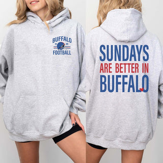 Sundays Are Better In Buffalo Graphic Hoodie - Limeberry Designs