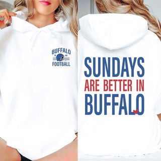 Sundays Are Better In Buffalo Graphic Hoodie - Limeberry Designs