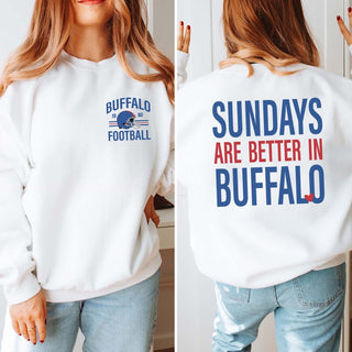 Sundays Are Better In Buffalo Graphic Sweatshirt - Limeberry Designs