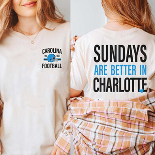 Sundays Are Better In Charlotte Bella Graphic Tee With Front And Back Design - Limeberry Designs