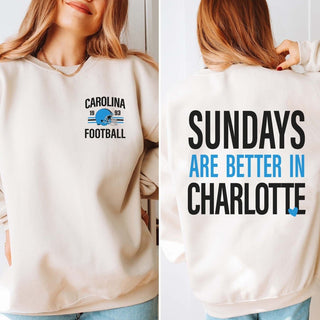 Sundays Are Better In Charlotte Graphic Sweatshirt + Hoodie - Limeberry Designs