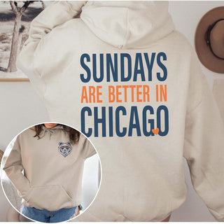 Sundays Are Better In Chicago Graphic Hoodie - Limeberry Designs