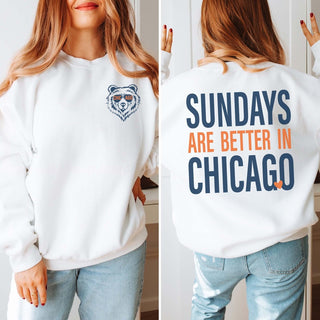 Sundays Are Better In Chicago Graphic Sweatshirt - Limeberry Designs